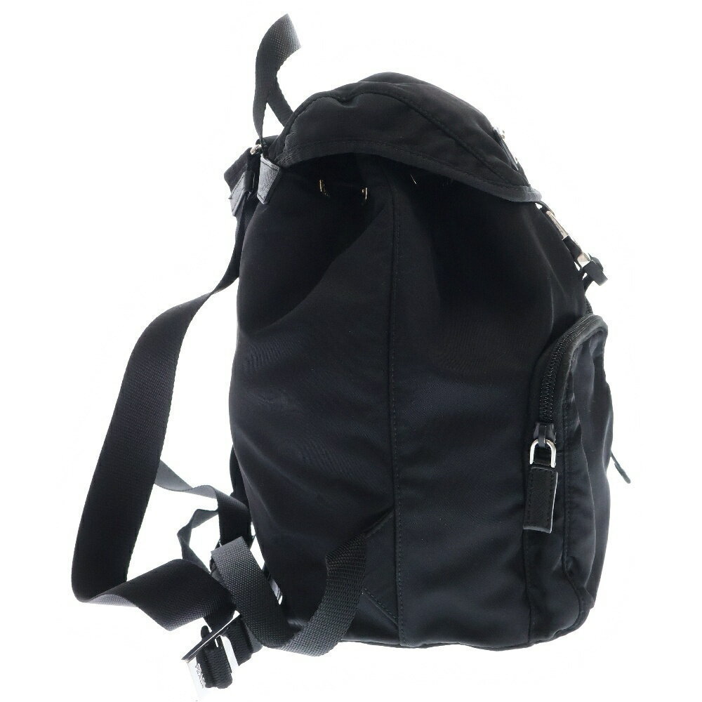 Prada Triangle Nylon Black Backpack - image 3